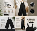 Wide Leg Overall jumpsuit - Image 3