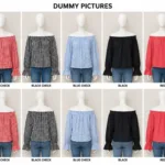 OFF SHOULDER  LONG SLEEVE TOP WITH ( NECKLINE ELASTIC )